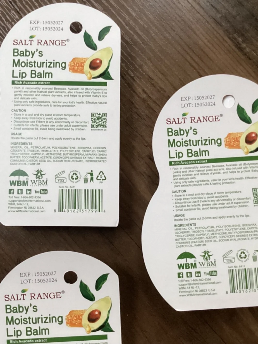 Salt Range Baby Moisturizing Lip Balm Bundle 4 packs (8 lip balm) NEW